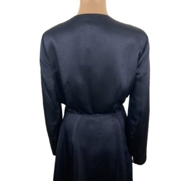 NWT Joie MilTona B Wrap Dress Midnight size Large Wrap front with Self Tie close - Picture 5 of 13